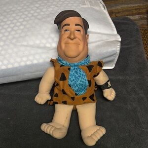 Vintage Cartoon Character Plush Doll Fred flinstone